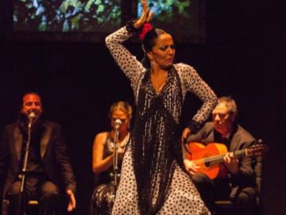 La bailaora Úrsula Moreno, el miércoles en el Teatro Flamenco Madrid, en el Alfil.