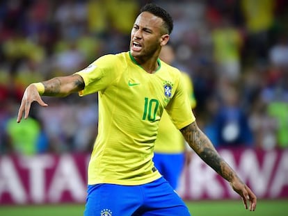 Neymar, durante a partida contra a Bélgica, pelas quartas de final da Copa.