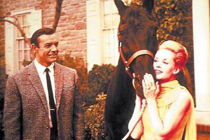 Tippi Hedren y Sean Connery, en <i>Marnie la ladrona</i>.