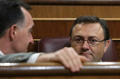 Jose Maria Heredia en su esca&ntilde;o en el Congreso.