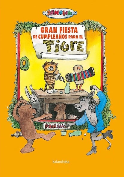 Portada de 'Gran fiesta de cumpleaños para el Tigre', de Janosch.