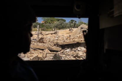 Vivienda destruida por un bombardeo israelí en el sur de Líbano. Diego Ibarra Sánchez para el PAÍS
