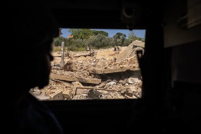 Vivienda destruida por un bombardeo israelí en el sur de Líbano. Diego Ibarra Sánchez para el PAÍS