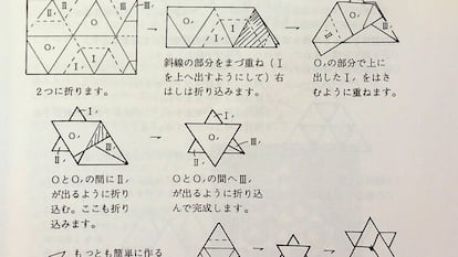 Extracto de uno de los manuales de origami de Shuzo Fujimoto, uno de los referentes de este arte japonés.