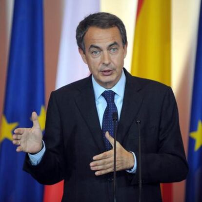 José Luis Rodríguez Zapatero,  en Polonia.