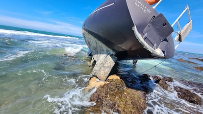 'La Perla Negra' en el arrecife de Chipiona.