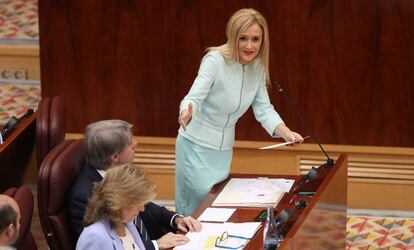 Cifuentes, este jueves en la Asamblea.