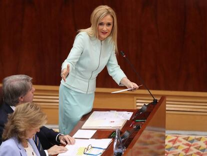 Cifuentes, este jueves en la Asamblea.