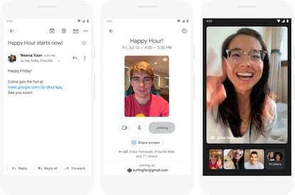 Google Meet incluido en Gmail.