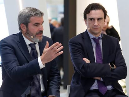 Jesús Sobrino, consejero delegado de Palladium Hotel Group, y Abel Matutes Prats, presidente de Palladium Hotel Group.
