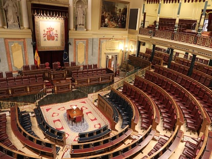 Vista general del Hemiciclo del Congreso de los Diputados.