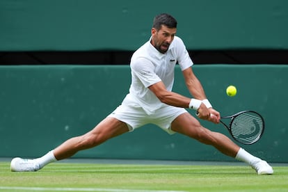Djokovic, durante el partido contra Kecmanovic.