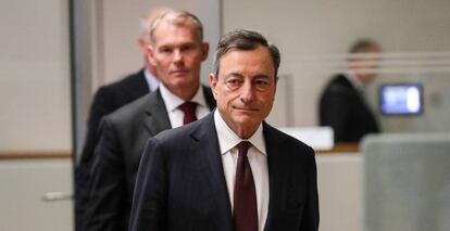 El presidente del Banco Central Europeo (BCE), Mario Draghi, la semana pasada en Fr&aacute;ncfort (Alemania).