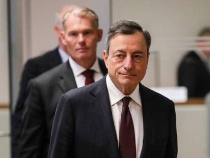 El presidente del Banco Central Europeo (BCE), Mario Draghi, la semana pasada en Fr&aacute;ncfort (Alemania).