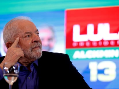 El expresidente Lula da Silva, este martes en un acto político con deportistas en São Paulo.