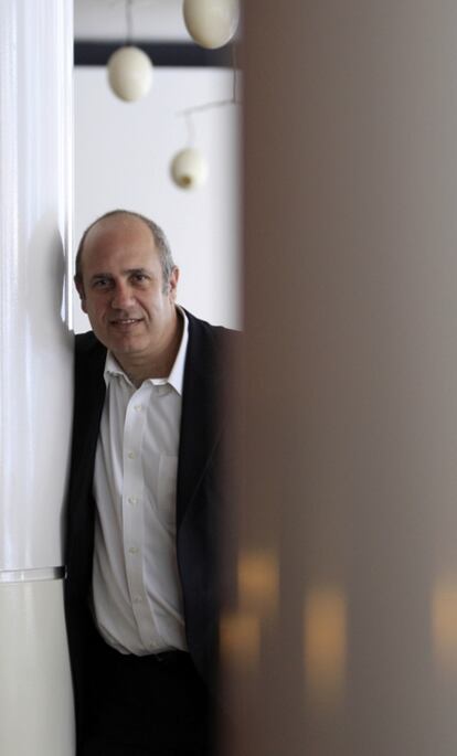 El escritor italiano Federico Moccia, ayer en el Hotel de las Letras de Madrid.
