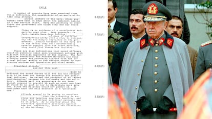 Documento desclasificado por el Gobierno de EE UU y Augusto Pinochet