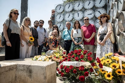Las víctimas del metro de Valencia homenajean a los fallecidos 19 años después del accidente, este jueves.