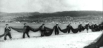Fotograma de la parte marinera de <i>Galicia</i>, reproducida en las películas de Esfir Shub, <i>Ispanija</i>, y Margarita Ledo, <i>Liste pronunciado Líster</i>.