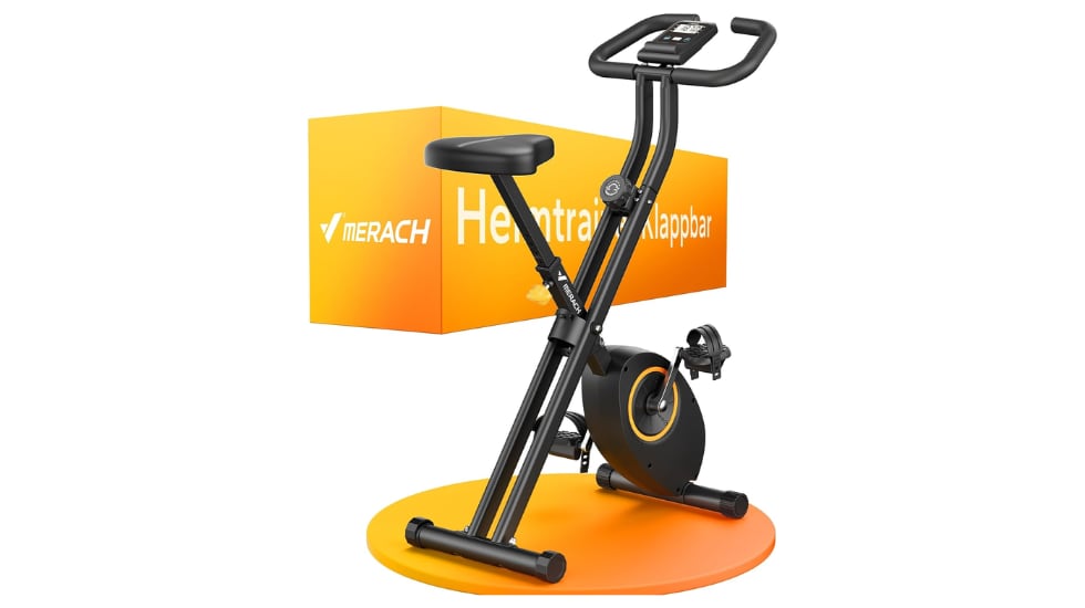 Bicicleta estática con pantalla LCD.