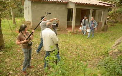 El equipo de 'Solo Sebastián', durante el rodaje.