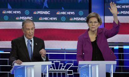 Elizabeth Warren y Mike Bloomberg.