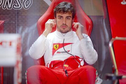 Fernando Alonso en la escuderia de Ferrari.