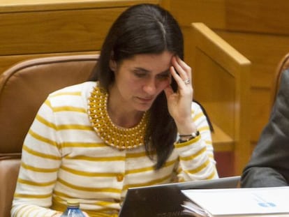 Paula Prado en su escaño en el Parlamento 