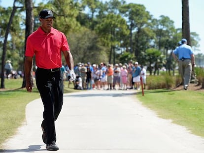 Tiger Woods, este domingo durante la última jornada del Honda Classic, en Florida, torneo del que se retiró