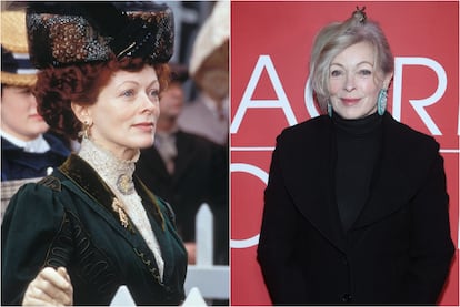 A la izquierda, Frances Fisher en 'Titanic'; a la derecha, en el estreno de 'On Sacred Ground', el 12 de noviembre de 2022, en Los Ángeles. 