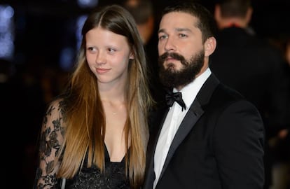 Shia LaBeouf y la actriz Mia Goth, con quien estuvo casado desde octubre de 2016 hasta 2018.