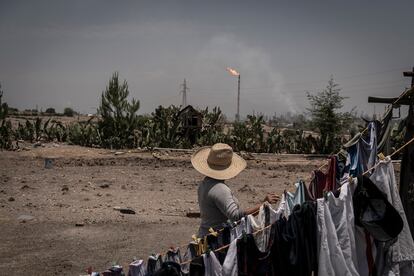 Viviendas en las inmediaciones de la refinería de Tula, Hidalgo