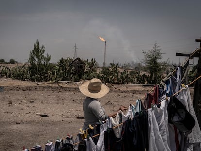 Viviendas en las inmediaciones de la refinería de Tula, Hidalgo