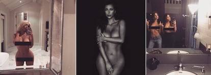 El 7 de marzo de 2016, Kim Kardashian publicó en su Instagram la que ha sido una de sus fotos más polémicas. “Cuando no tienes nada que ponerte”, escribió junto a la imagen de la izquirda. El ‘selfie’ de la estrella fue criticado por muchos, y un día después publicó en en la misma red social en desnudo (en el centro) con la etiqueta  #liberada. Poco después, posó junto a Emily Ratajkowski. La modelo publicó la misma imagen en su Twitter, y explicó que esta era una crítica a los que critican a las mujeres por expresar su sexualidad. "Por muy sexuales que sean nuestros cuerpos, necesitamos la libertad como mujeres de elegir cuándo y cómo expresamos nuestra sexualidad", escribió la también actriz.