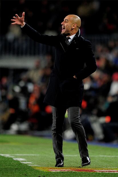 Guardiola, durante un encuentro de esta temporada.