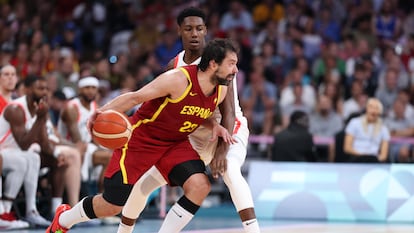 Sergio Llull, de España, durante el partido ante Canadá el pasado mes de agosto.