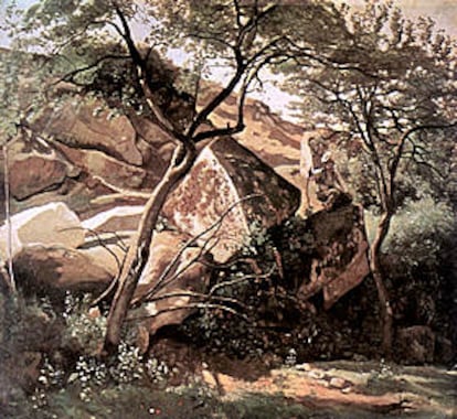 <i>Las rocas de Fontainebleau, </i>de Corot.