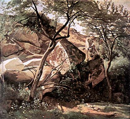 <i>Las rocas de Fontainebleau, </i>de Corot.