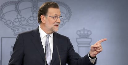 Mariano Rajoy en La Moncloa, tras su reunión con el Rey.