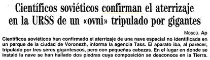 Información de la agencia AP, publicada en la sección de Sociedad de ABC el día 10 de octubre de 1989. El documento puede consultarse <a href="http://hemeroteca.abc.es/nav/Navigate.exe/hemeroteca/sevilla/abc.sevilla/1989/10/10/054.html">en su archivo</a>.