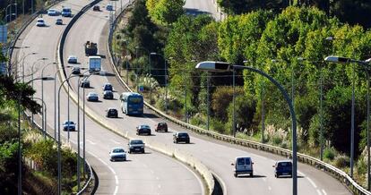 Autopista del Atlántico a la entrada de A Coruña