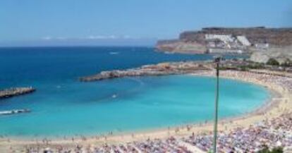 Playa de Puerto Rico en Gran Canaria.