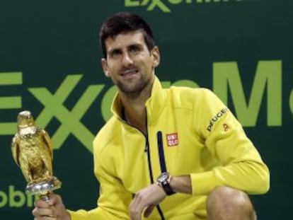 Novak Djokovic, tras ganar en Qatar.