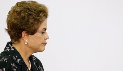 La presidenta de Brasil, Dilma Rousseff, el martes en Brasilia.