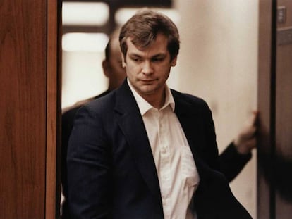Jeffrey Dahmer durante o julgamento em 1992.