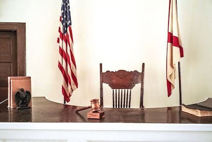 La silla del juez en el juzgado que inspiró 'Matar a un ruiseñor'.