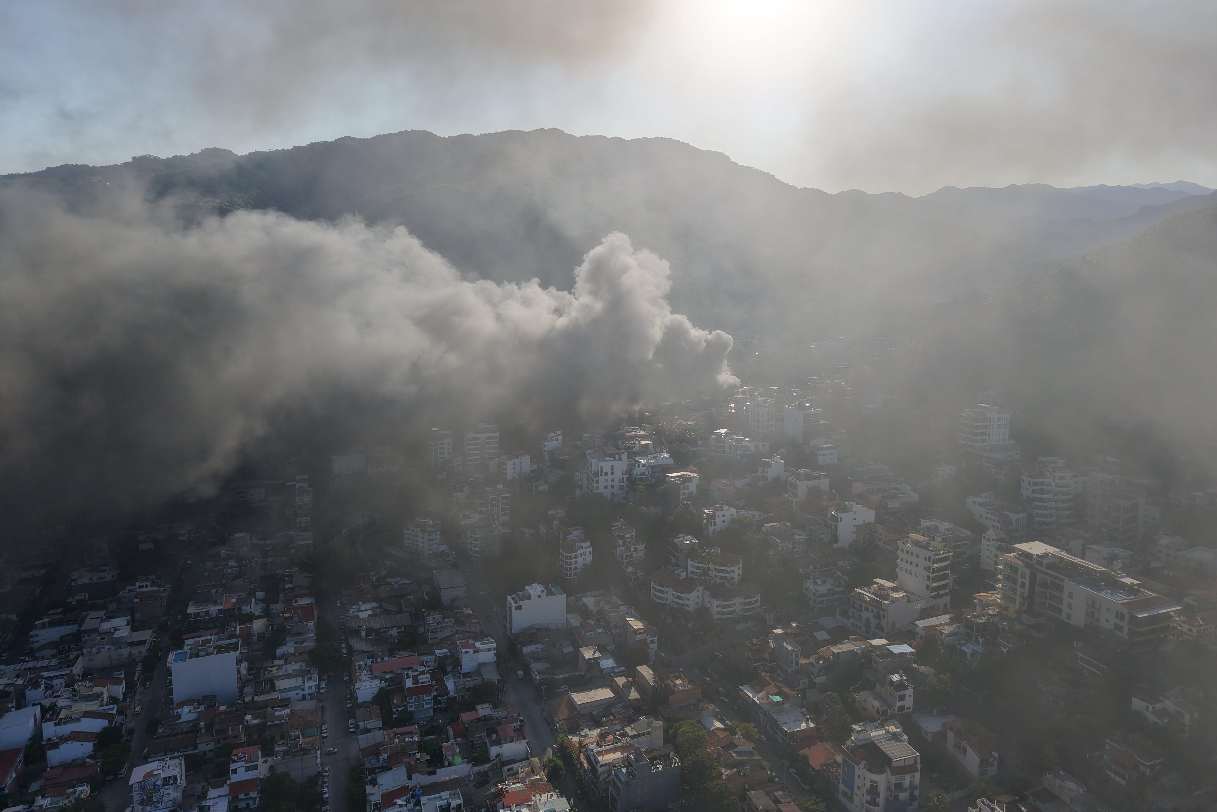 Vista aérea de Puerto Vallarta, el 22 de febrero.