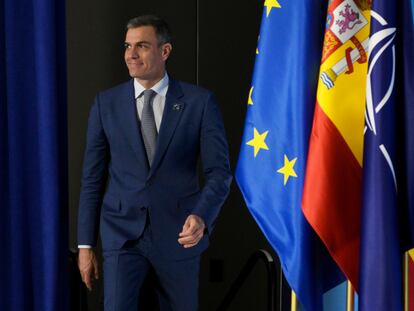 El presidente del Gobierno de España, Pedro Sánchez, este jueves en Washington.