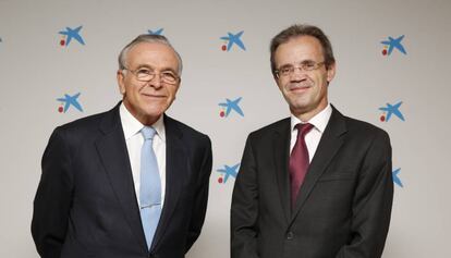 Isidre Fainé i el seu successor, Jordi Gual.