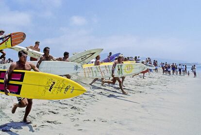 1984 Paddle Race, San Clemente, California.